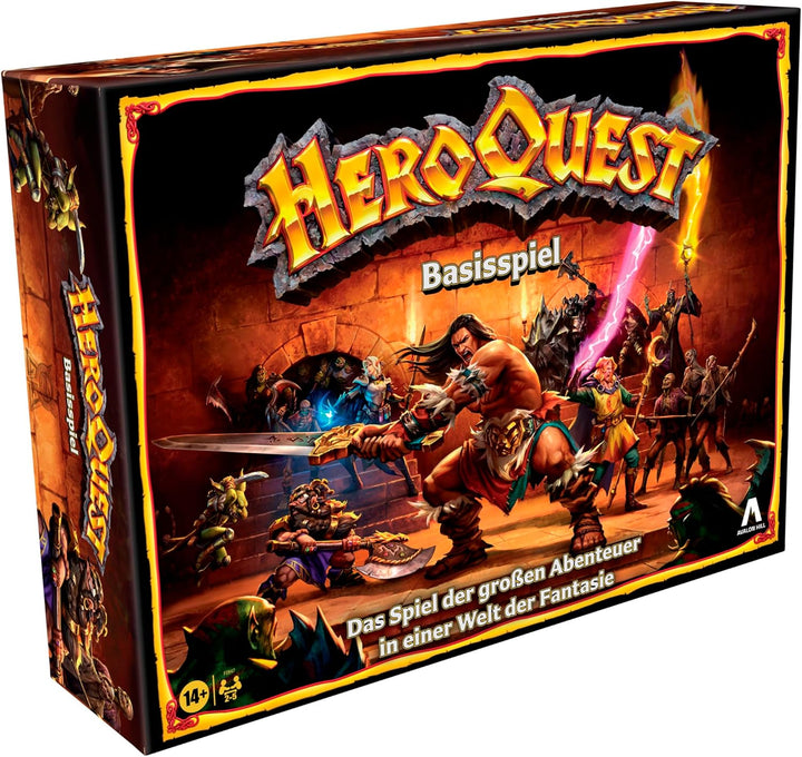 Avalon Hill HeroQuest Basisspiel, Dungeon Crawler Fantasie-Abenteuerspiel mit Miniaturen, ab 14 Jahr