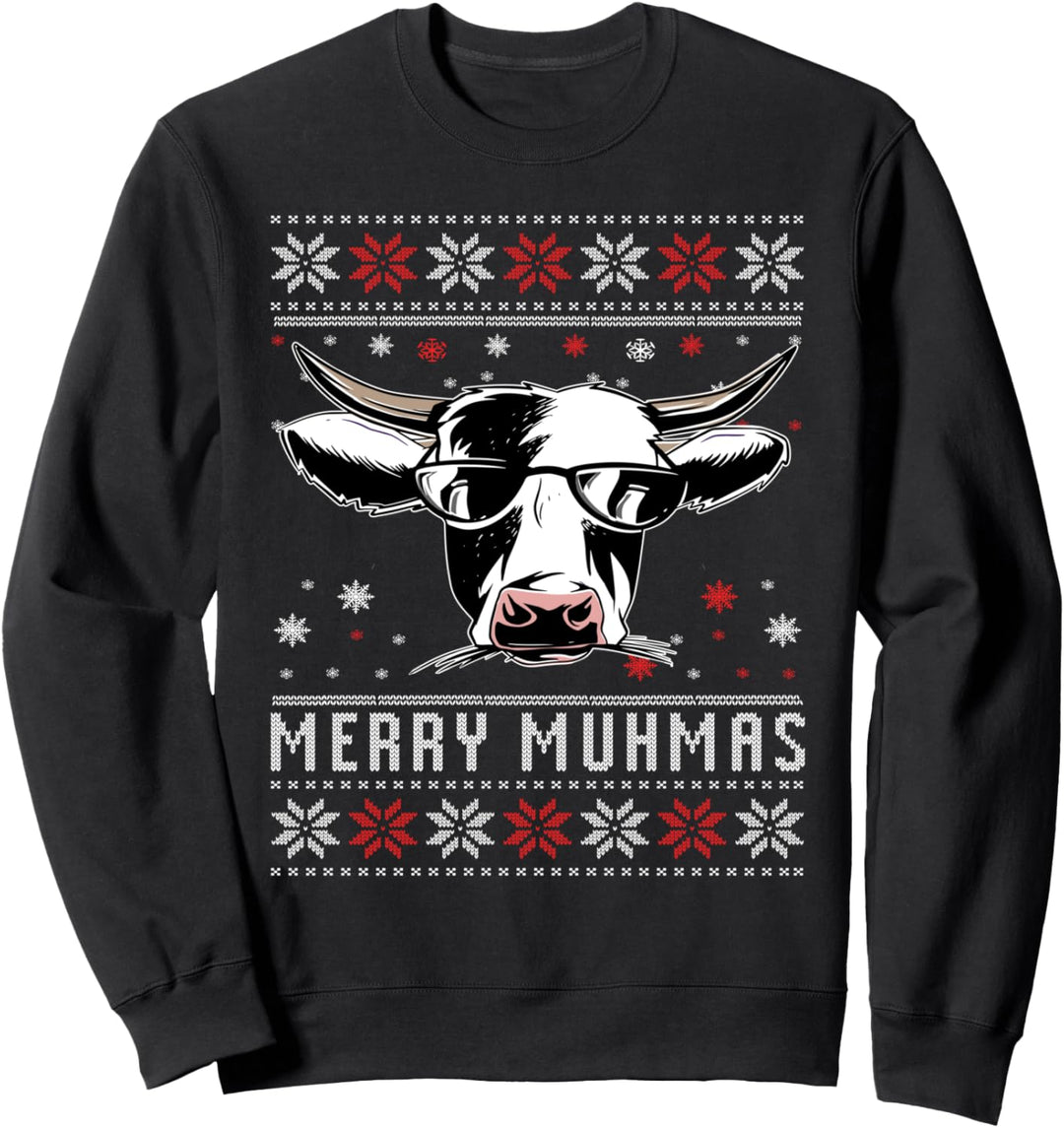 Merry Muhmas Xmas Ugly Christmas für Landwirte Bauern Sweatshirt