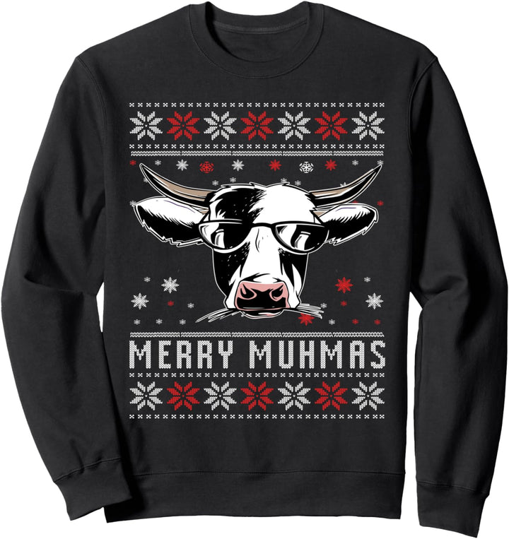 Merry Muhmas Xmas Ugly Christmas für Landwirte Bauern Sweatshirt