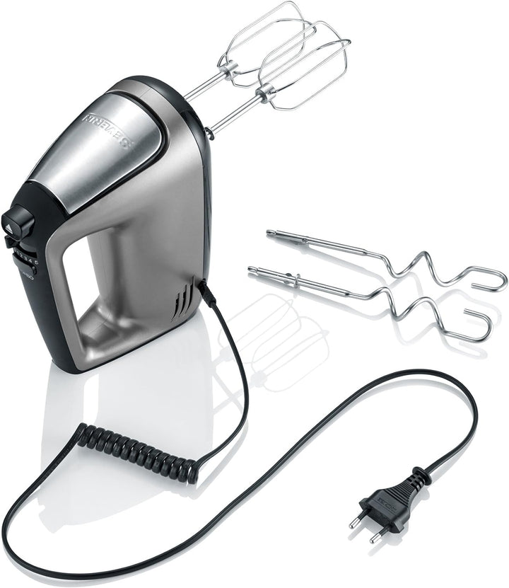 SEVERIN Handmixer mit Spiralkabel, ca. 400 W, HM 3832, Silber/Schwarz, 28.5 Rostfreier Edelstahl Sin