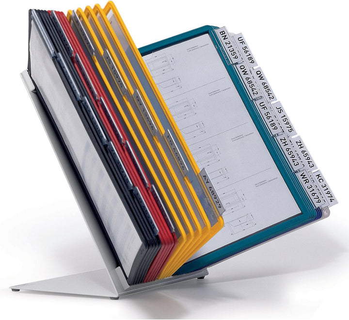 Durable Tisch-Sichttafelsystem (Vario Table 20, mit 20 Sichttafeln) mehrfarbig, 569900 Tisch 20 Tafe