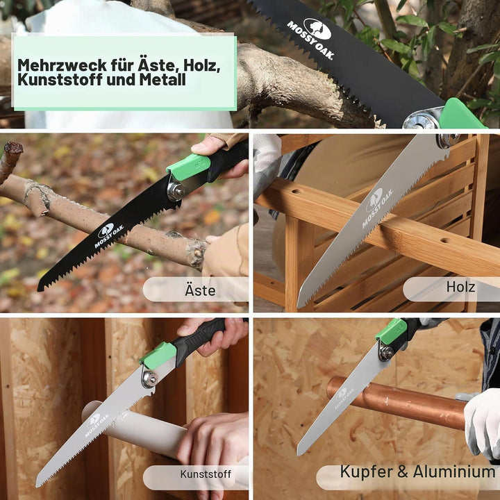 Mossy Oak 6-tlg. Sägeblatt Set, Ersatzklingen für Mossy Oak 3 in 1 Handsäge, 190mm Sägeblätter Set S