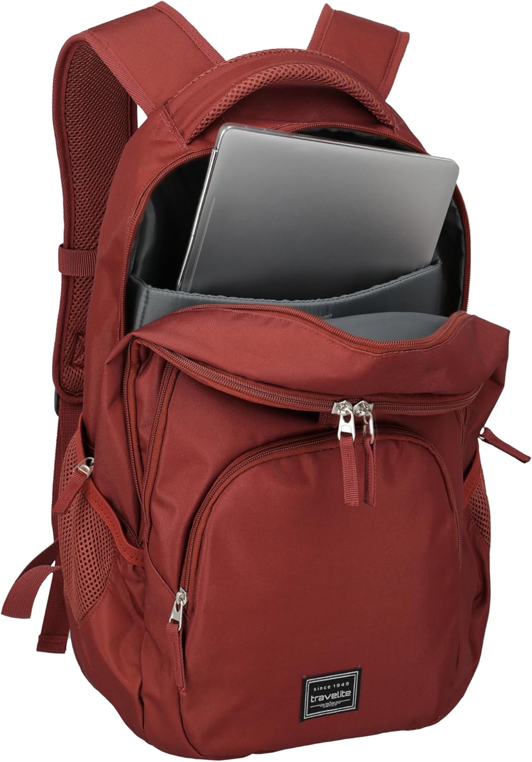 Travelite Handgepäck Rucksack, Laptop Rucksack 15,6 Zoll, BASICS, Daypack, Tagesrucksack mit vielen