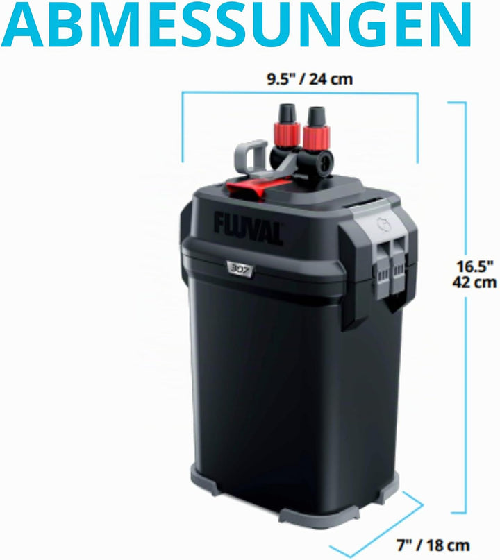 Fluval A447 307 Aussenfilter, 300 l schwarz 300 l Single, schwarz 300 l Single