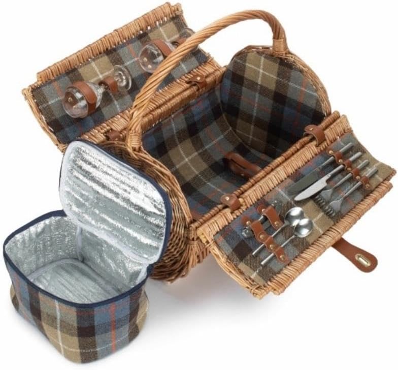 Red Hamper Picnic Basket Picknickkorb, Weidengeflecht, Natur, Für 2 Personen