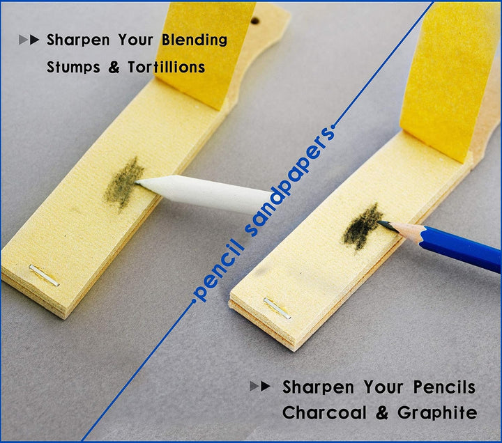 N NOROCME Blending Stumps and Tortillions Paper Art Blenders with Sandpaper Pencil Sharpener Pointer