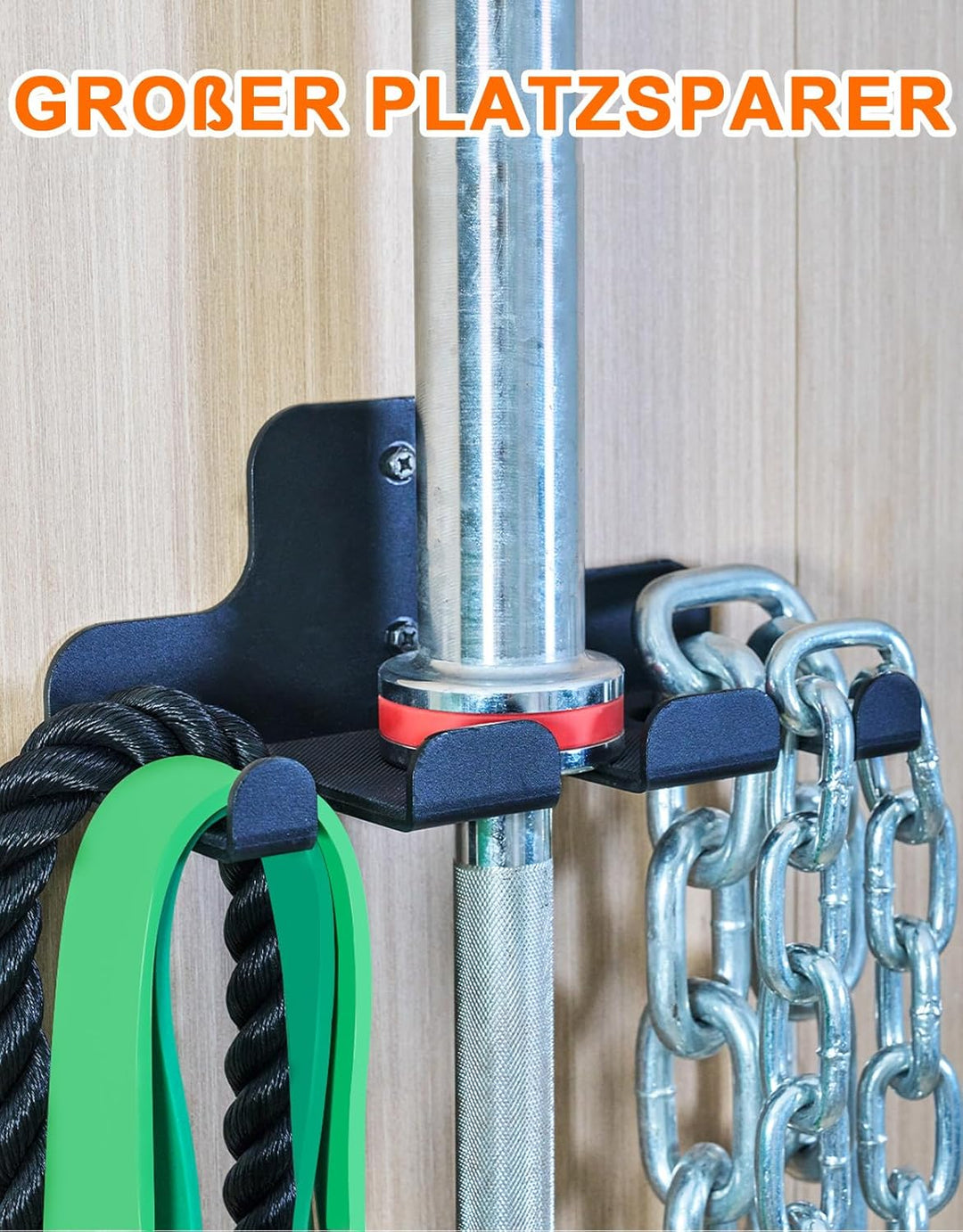 Fitarc Barbell Wall Mounted Olympic Barbell Holder,Barbell Hanger for 33mm Bar,Hanging Barbell Rack