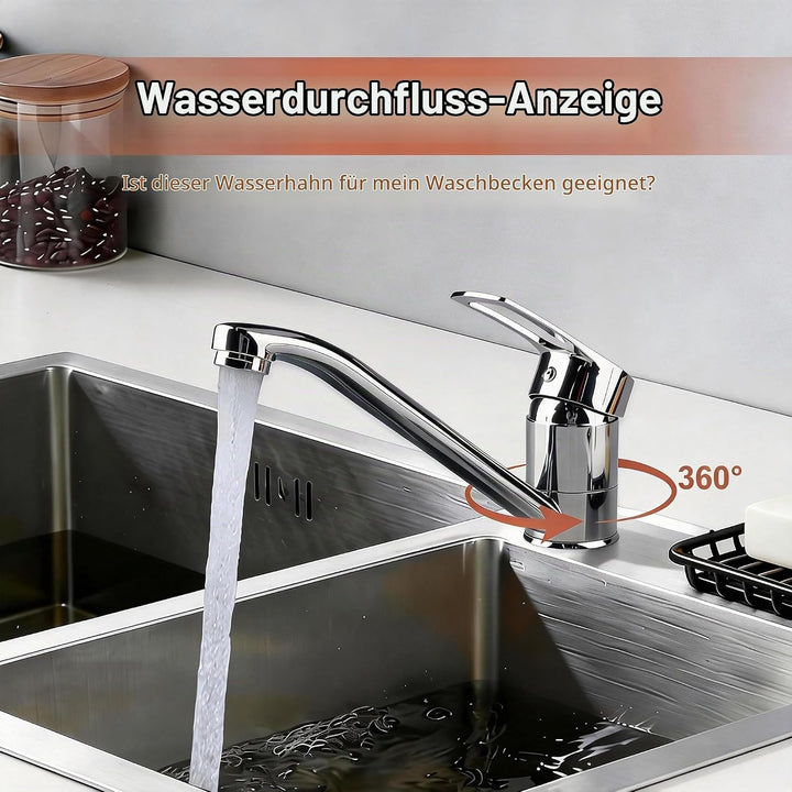 Wasserhahn Küche Küchenarmatur mit Einhebelmischer Armatur Küche Keramikkartusche Mischbatterie Küch
