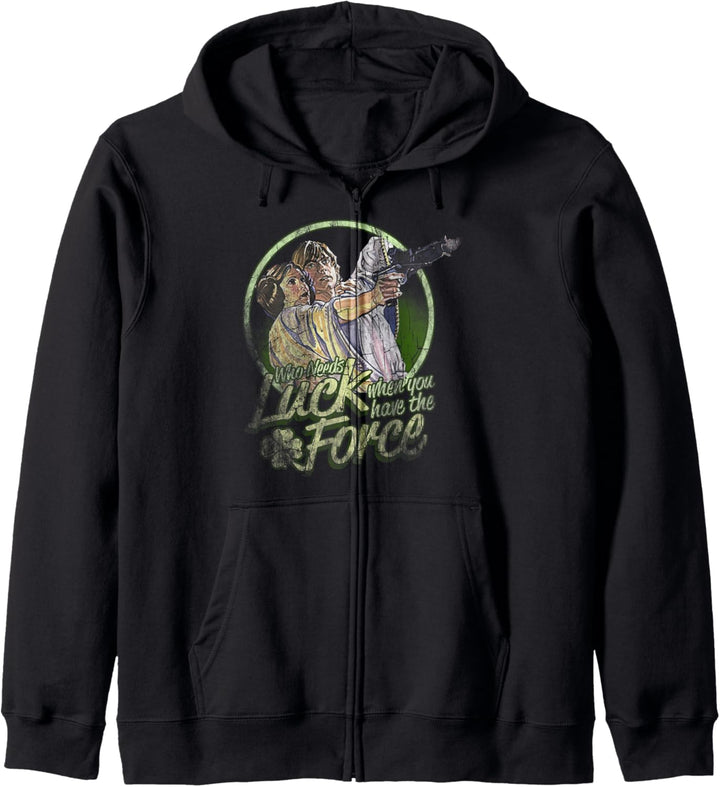 Star Wars St. Patrick's Day Luke & Leia Wer braucht Glück Kapuzenjacke
