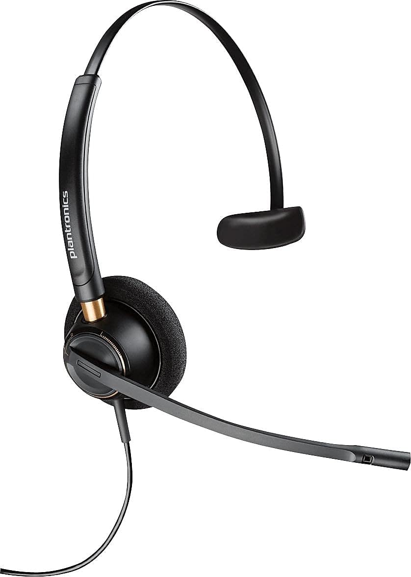 Plantronics HW510 Monaural QD Kopfhörer Schwarz HW510 mit Noise-Cancelling Mikrofon Mono Single