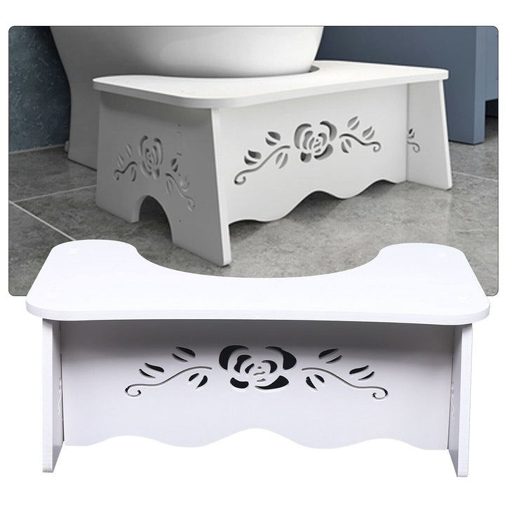Toilettenhocker, 35° Toilettenhilfe Fussstütze Rutschfest WC-Trittbrett Tragbar WC Schemel 47×27,5×1