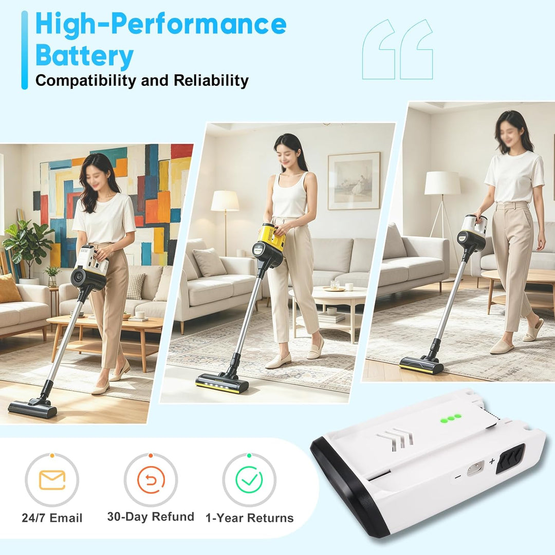 3000mAh Akku Kompatibel mit Kärcher VC 6, VC 7 Cordless ourFamily, VC6 Cordless Premium ourFamily, V