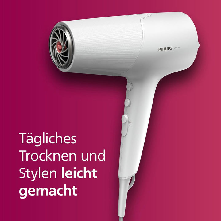Philips 5000 Series Haartrockner – Haartrockner mit ThermoShield Technologie, Volumendiffusor und 14