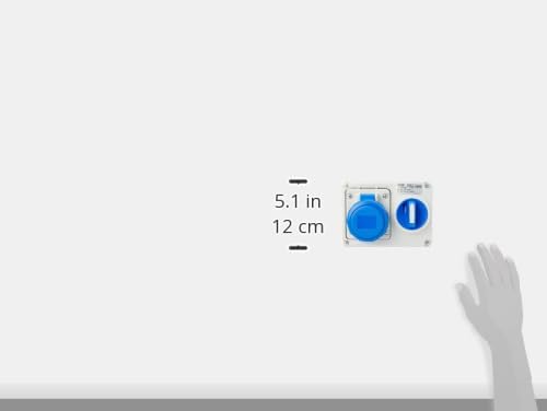 ROSI Interlock Steckdose, Grau/Blau, 16a 2p+t ip67 16a 2p+t ip67 - blu Single, 16a 2p+t ip67 - blu S