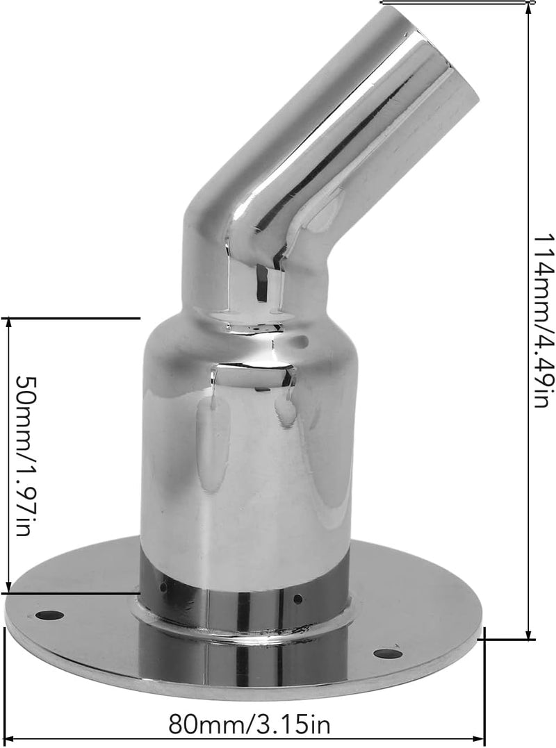 aqxreight Durch-Rumpf-Auspuff-Anschluss, Durch-Rumpf-Auspuff-Hülle aus Edelstahl 316, Hochglanzpolie