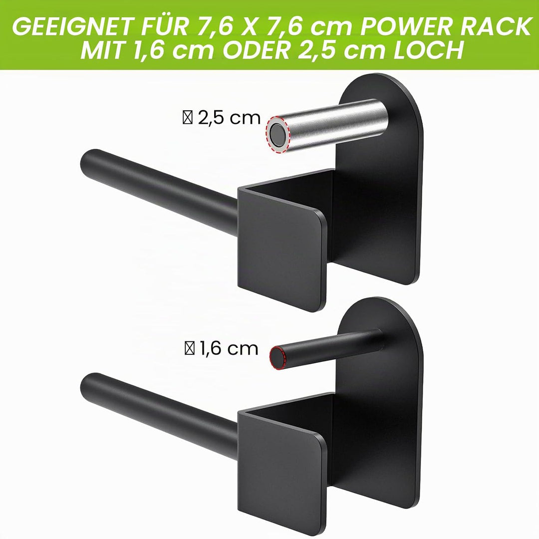 Kipika Hantelscheibenhalter für 2x2 und 3x3 Power Rack - Power Rack Aufsatz für Hantelscheiben - Pas
