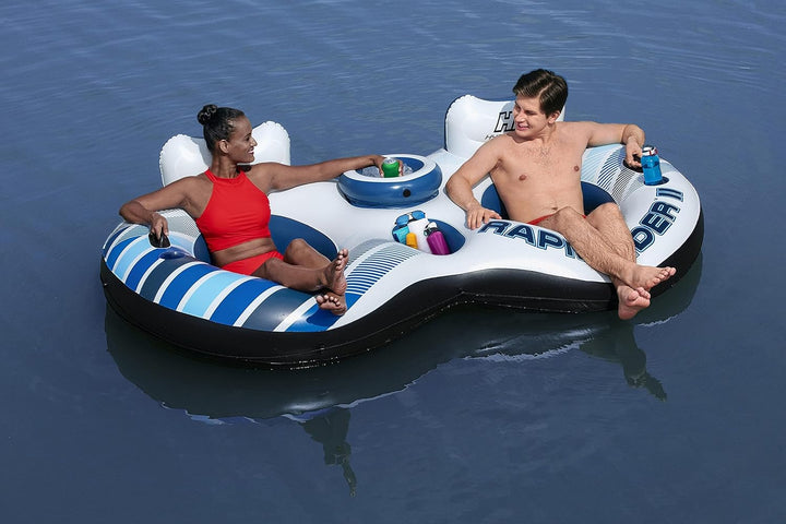 Bestway Hydro-Force 2-Personen Schwimmring mit Rückenlehne „Rapid Rider II“ 251 x 132 cm