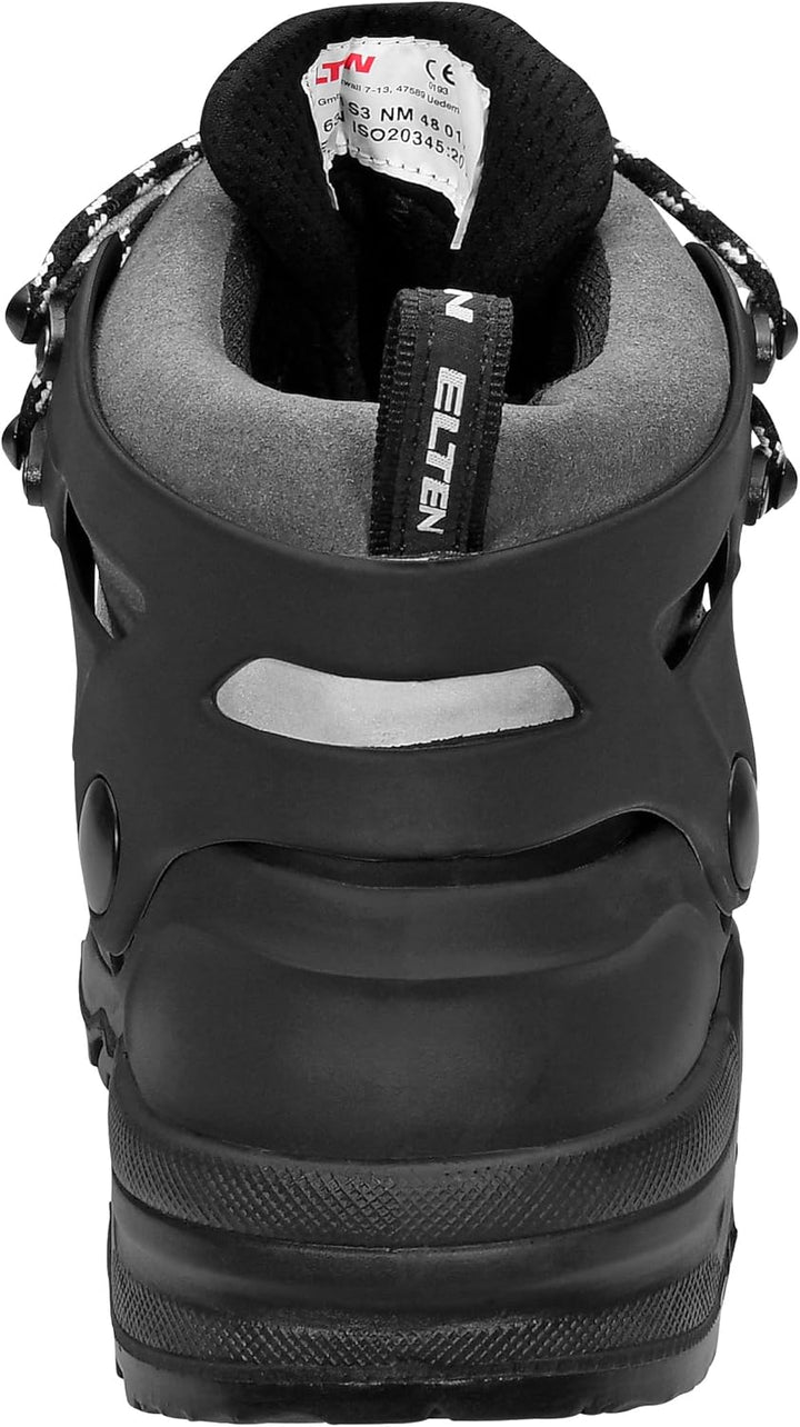ELTEN Sicherheitsschuhe DINO black S3, Herren, Umknickschutz, leicht, schwarz, Stahlkappe - Grösse 4