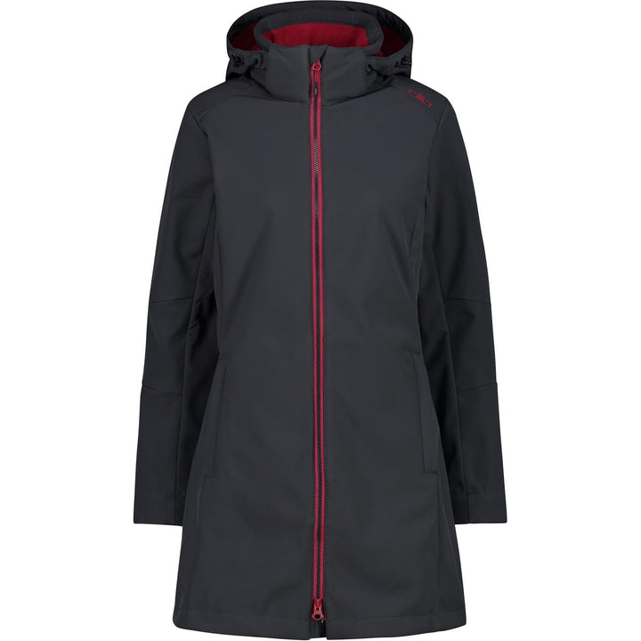 CMP Damen Damenparka mit Reissverschluss und Kapuze Softshell Parka XL Anthrazit-Anemone, XL Anthraz