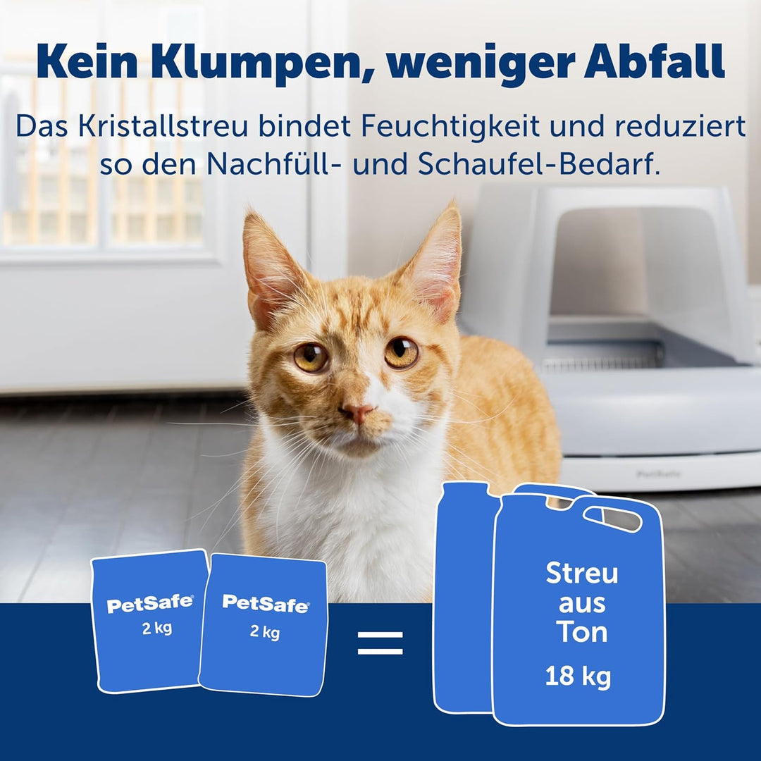 PetSafe ScoopFree Premium Silikat-Katzenstreu mit Lavendelduft, Doppelpack, hervorragende Geruchskon