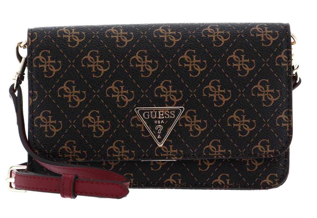 GUESS Damen Noelle Xbody Flap Organizer Bag Braun, Braun