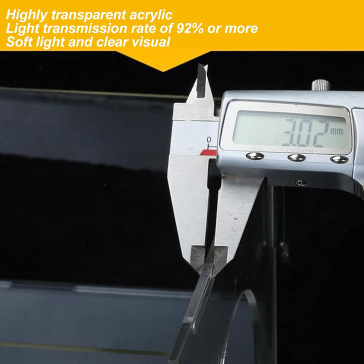 Staubbox für Tischpolierer, Hochtransparentes Acryl mit 2 Löchern, Feste Gummibandabdeckung, Handpol