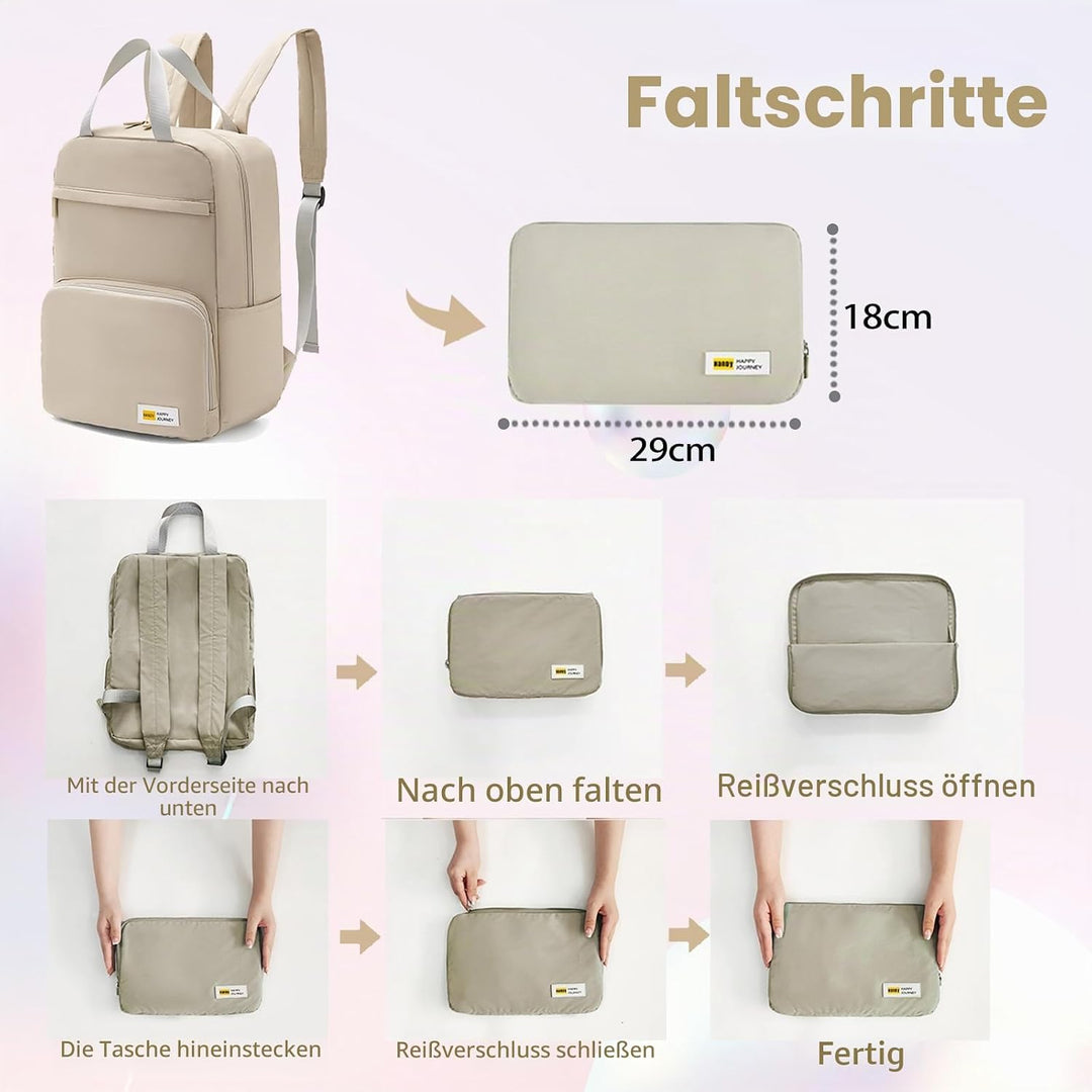 Faltbarer Handgepäck Rucksack 40x30x15cm British Airways Air France Ultraleicht Reiserucksack 20L Ul