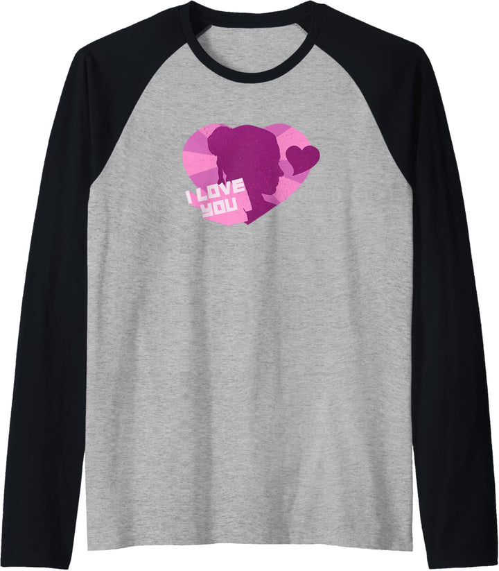 Star Wars Princess Leia I Love You Valentine's Day Raglan