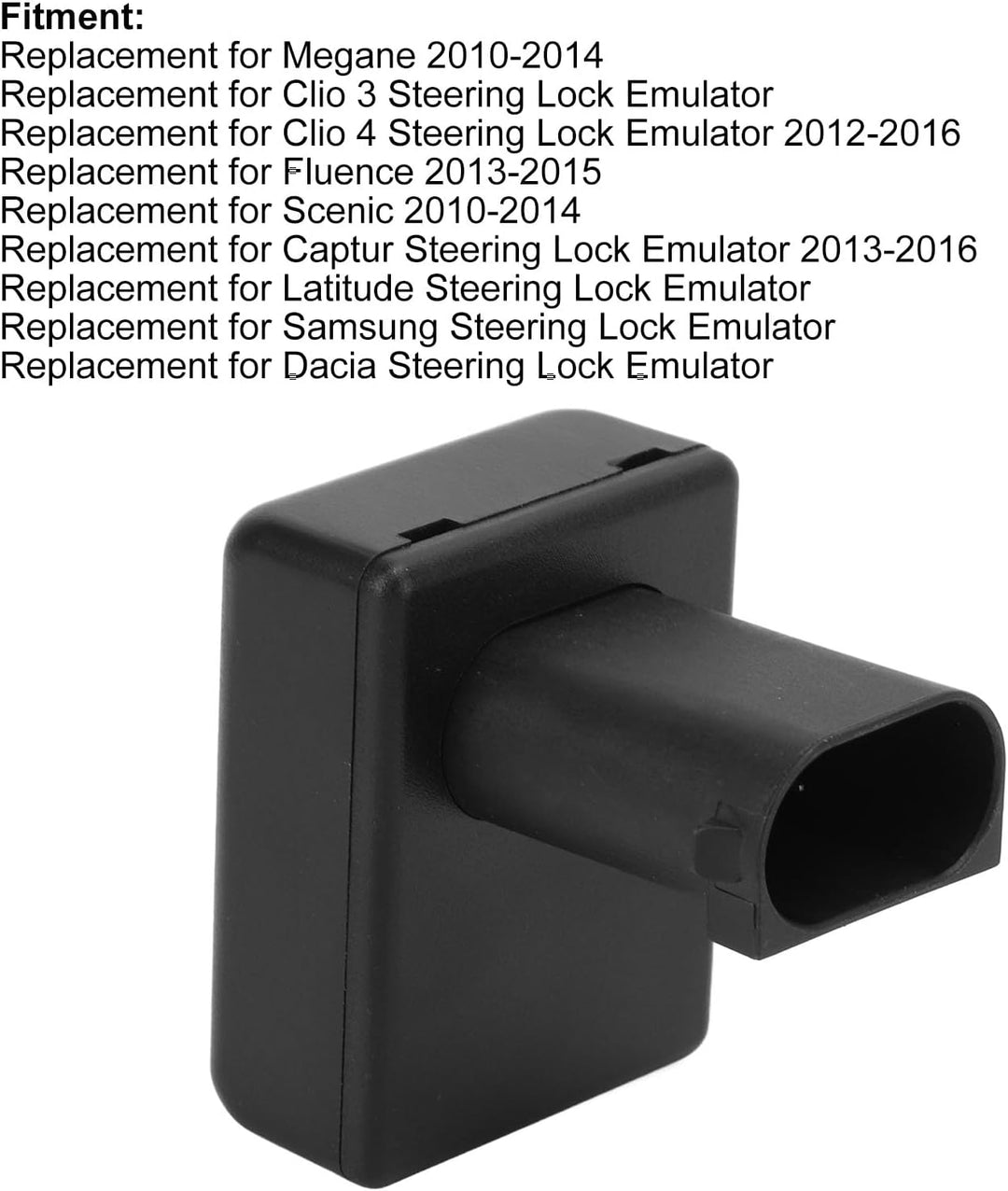 CHICIRIS 1Pc Durable ABS Steering Lock Emulator Black ESL Zubehör Ersatz für Samsung Ersatz für Mega