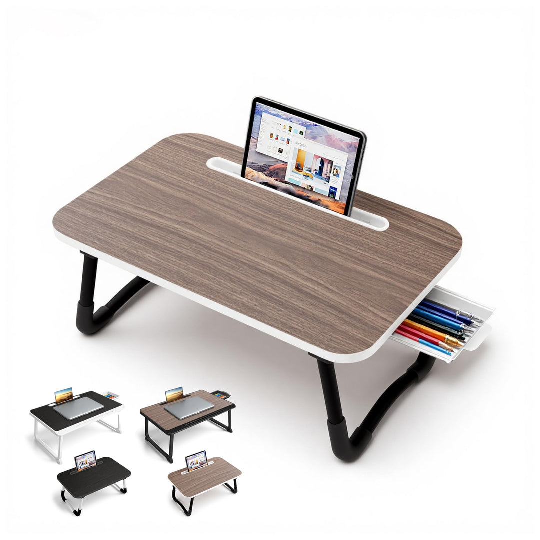 Small Laptop Bett Schreibtisch, Laptoptisch 48 × 30 cm für Frühstück im Bett, Arbeit, Homeoffice, La