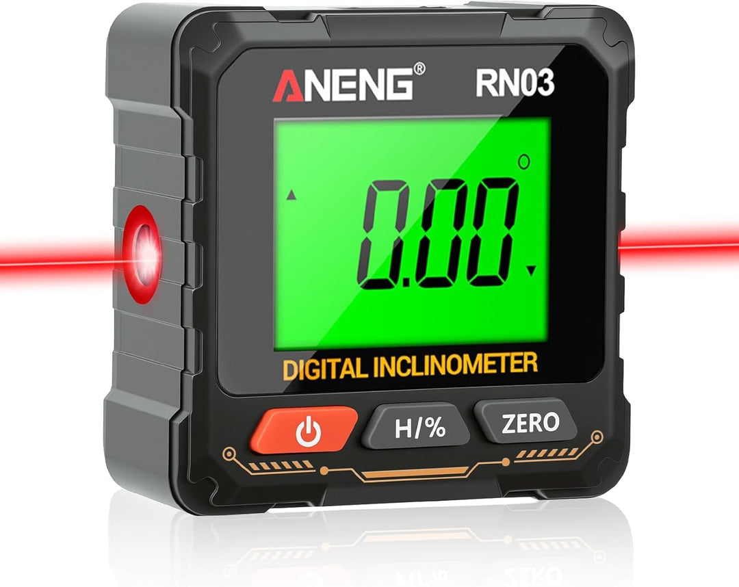 diymore Digitaler Laser Winkelmesser, 4-Seitiges Magnetisch Wasserwaage, Digitaler Neigungsmesser mi