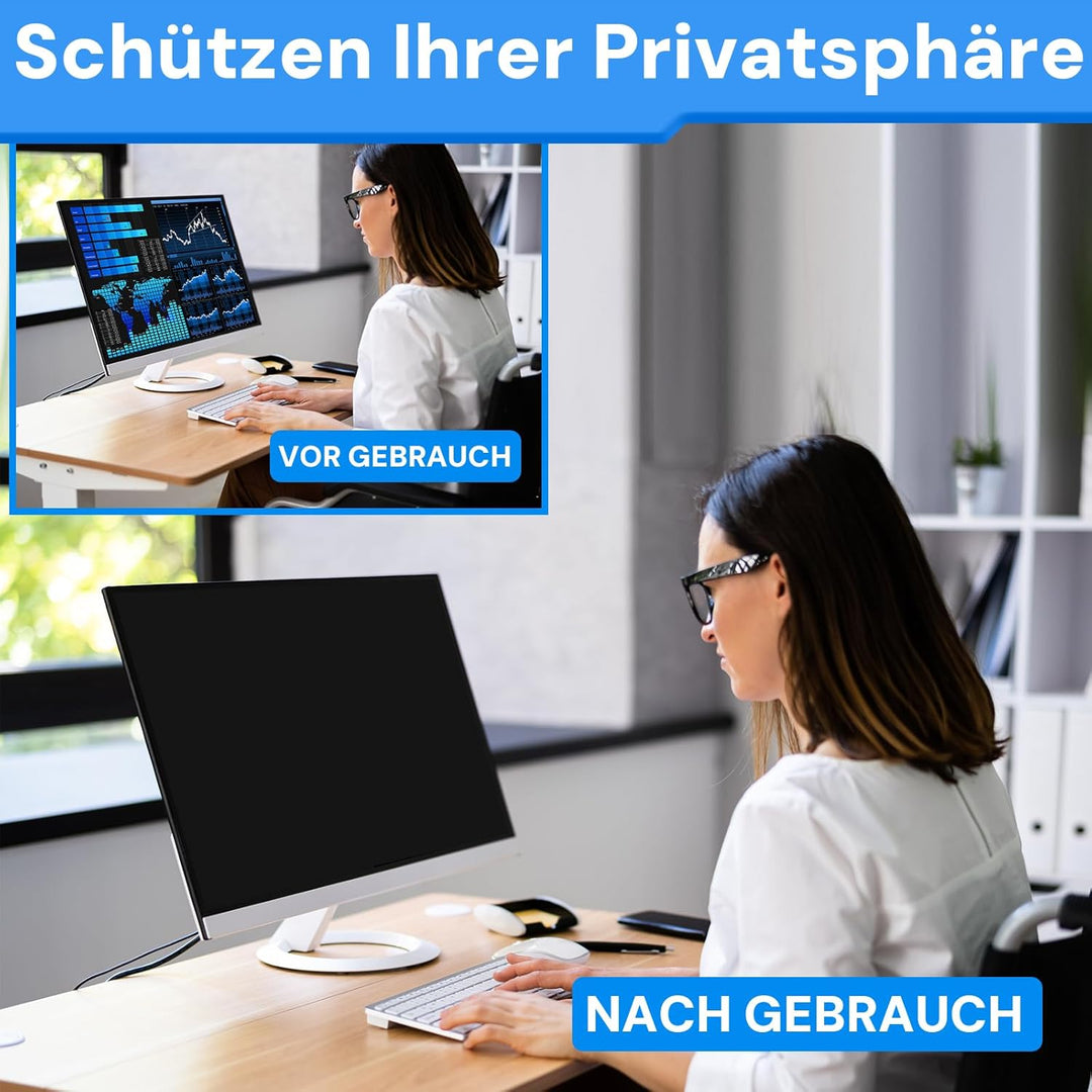 27 Zoll Computer Monitor Bildschirm Blickschutzfilter für 16:9 Seitenverhältnis Monitor, Abnehmbarer