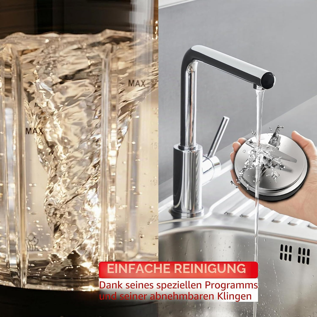 Moulinex Perfectmix Cook Standmixer mit hoher Geschwindigkeit, 10 automatische Programme, 1400 W, YY