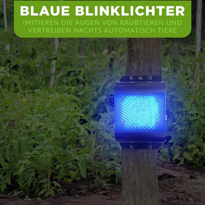 ISOTRONIC Wildschwein-Stopp Waschbären-Abwehr Tiervertreiber blaues LED-Licht gegen Waschbär Wilde T