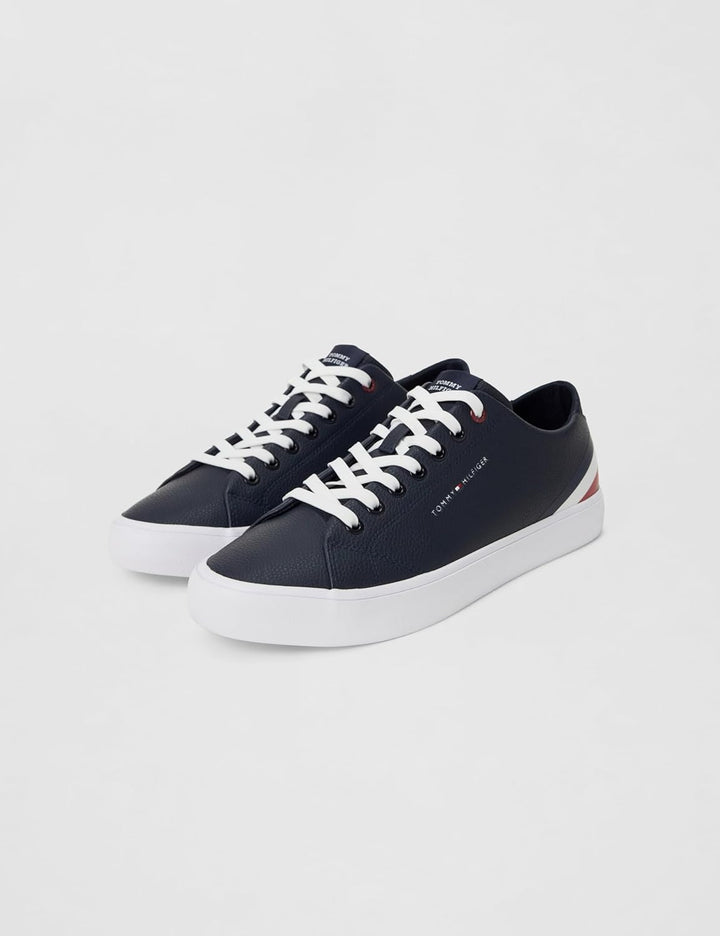 Tommy Hilfiger Herren Th Hi Vulc Core Low LTH Stripes Fm0fm04778 Vulkanisierte Sneaker 42 EU Blau De