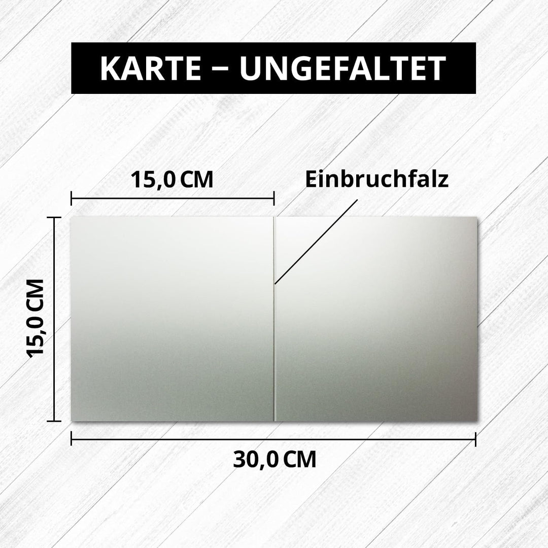 FarbenFroh by GUSTAV NEUSER 50x Quadratisches Falt-Karten Set - 15 x 15 cm - mit Brief-Umschlägen &