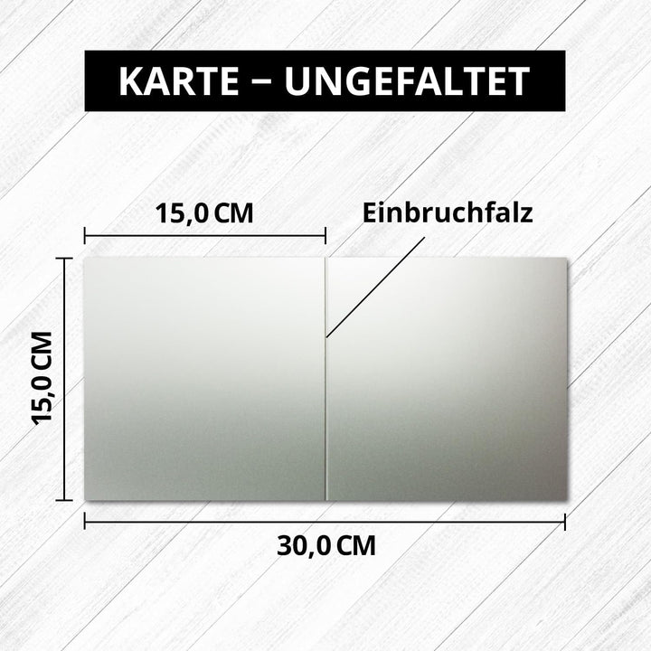 FarbenFroh by GUSTAV NEUSER 50x Quadratisches Falt-Karten Set - 15 x 15 cm - mit Brief-Umschlägen &