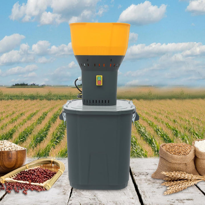 Elektrische Getreidemühle 1300W, Professionelle Kornmühle mit 5 Sieben & 45L Vorratsbehälter, Schrot