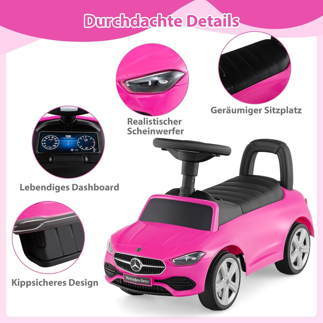 SOARS Kinder Rutschauto, Rutschfahrzeug mit Lenkrad, Sound, Stauraum, Spielzeugauto Jungen & Mädchen