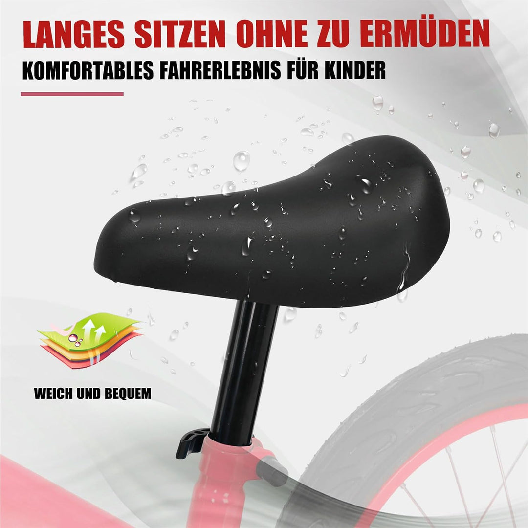 Bueuwe Kinder Laufrad 16 Zoll ab 3 4 5 6 7 Jahre für Mädchen und Junge, Kinderlaufrad mit Verstellba