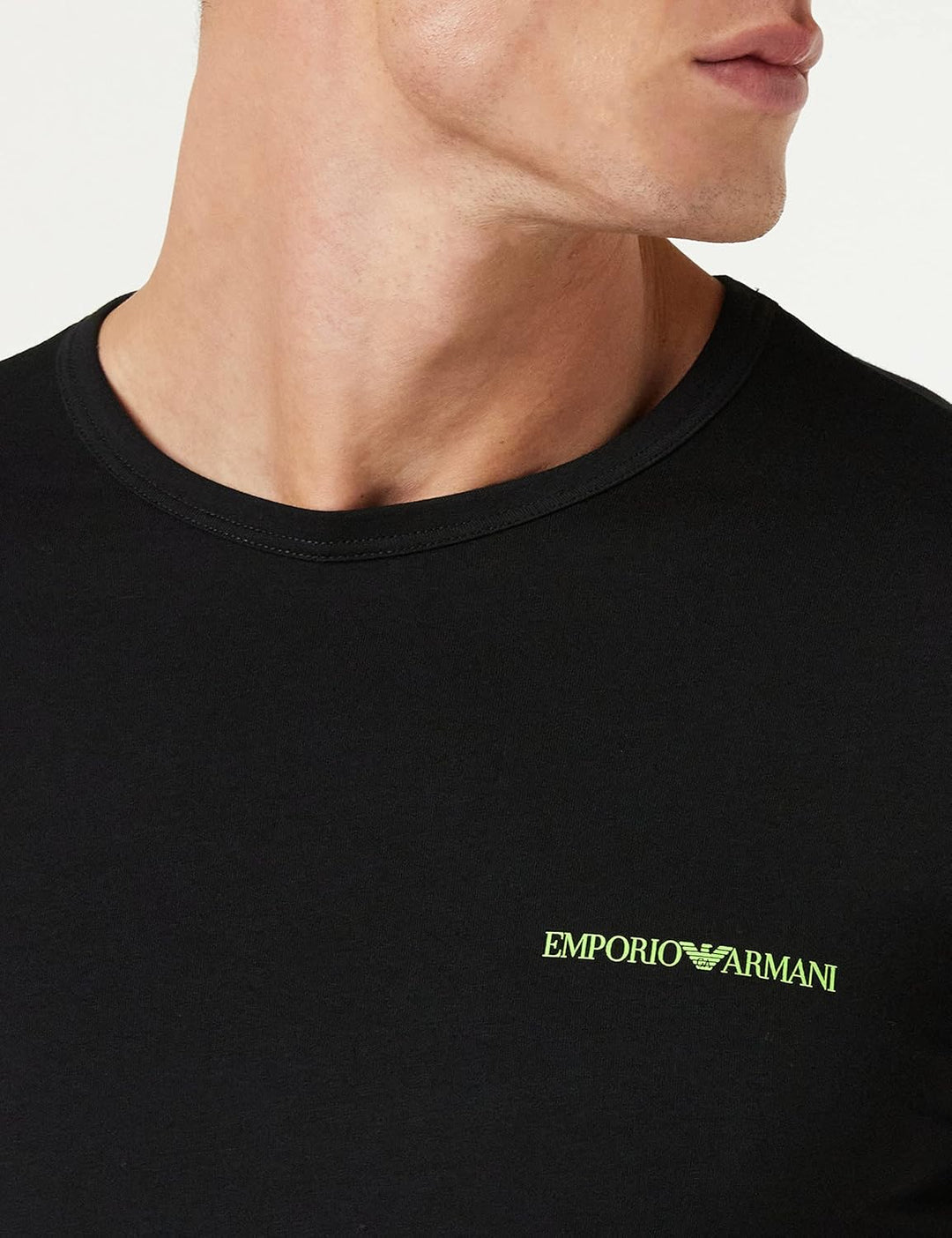 Emporio Armani Herren Shirt (2er Pack) S Schwarz, S Schwarz