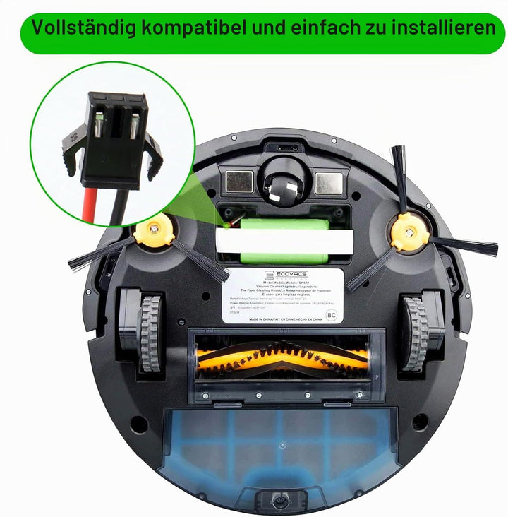 14,4 V 2600 mAh Ersatzakku für Ecovacs Deebot N79 N79S DN622, Li-Ionen-Akku kompatibel mit Tesvor 50