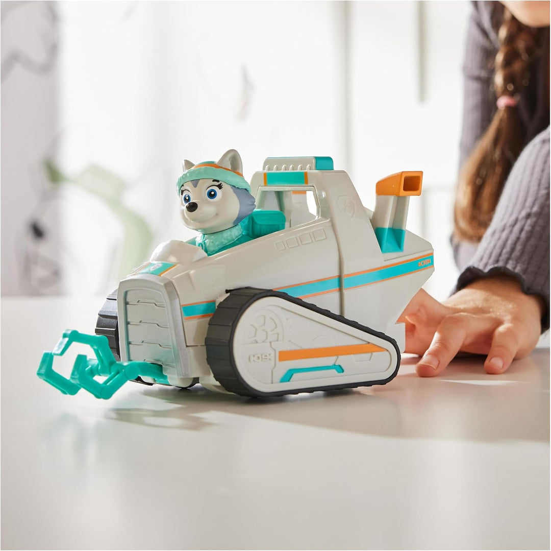 PAW PATROL, Schneemobil mit Everest-Figur (Sustainable Basic Vehicle/Basis Fahrzeug), Spielzeug für