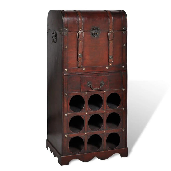 vidaXL Holz Flaschenregal 9 Flaschen Truhe Weinregal Weinständer Weinschrank