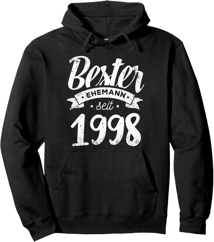 Bester Ehemann seit 1998 zum 24. Hochzeitstag Vintage Retro Pullover Hoodie