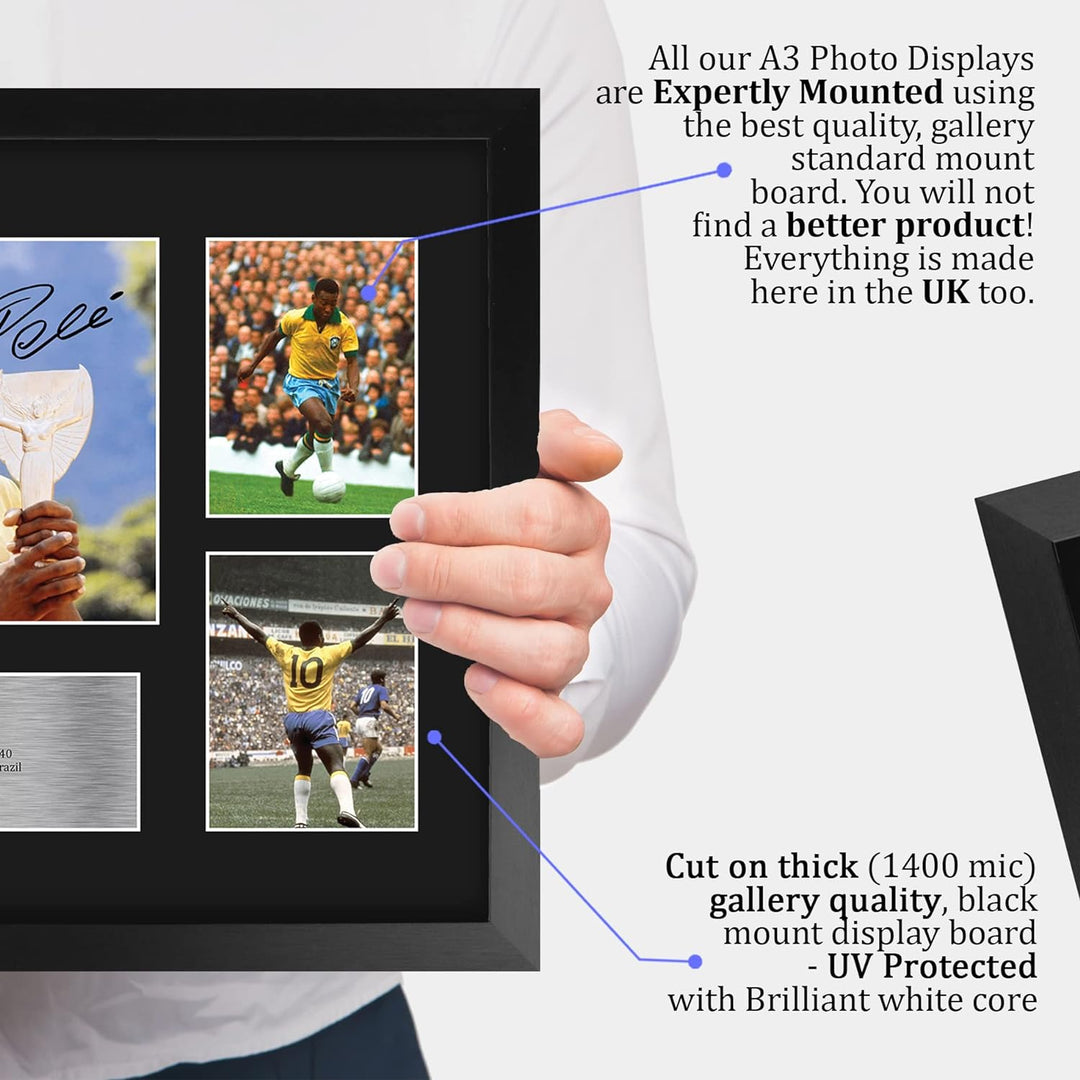 HWC Trading FR A3 Pele Brazil Geschenke Gedruckt, Signiert Autogramm Bild, Für Fussball-Fans Und Anh