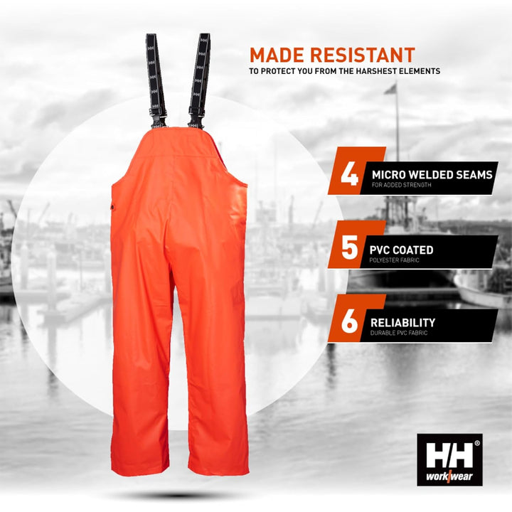 Helly Hansen Workwear Unisex mandal waterdichte regenbroek Helly Hansen Workwear, Orange, M EU M Ora