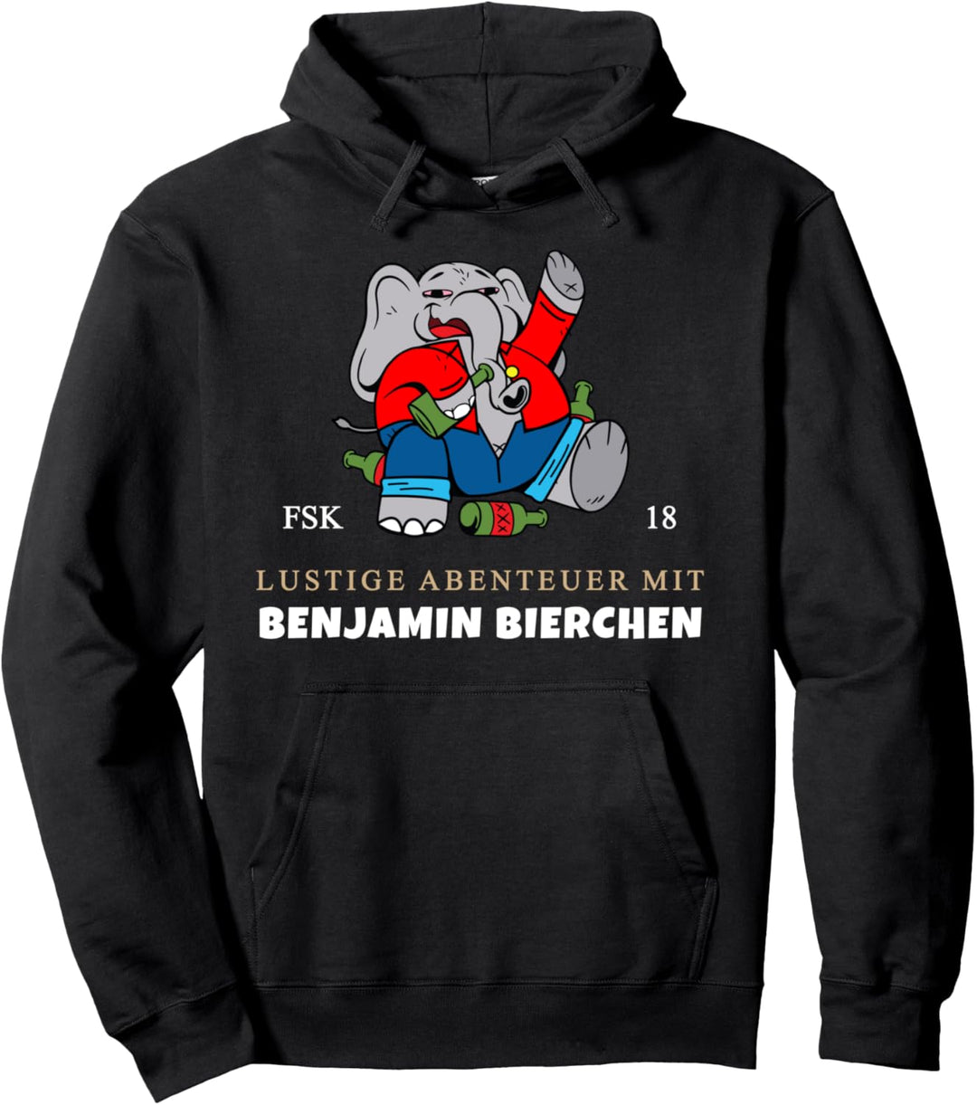 Benjamin Bierchen. bier, digga. bier. AM PM Beer Elefant Fun Pullover Hoodie