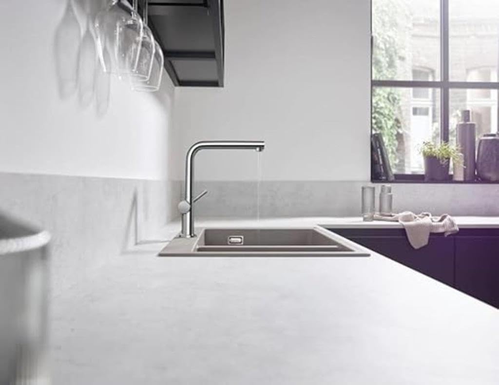 hansgrohe Talis M54 - Küchenarmatur mit Brause ausziehbar, 1 Stahlart, Wasserhahn Küche mit Auslaufh