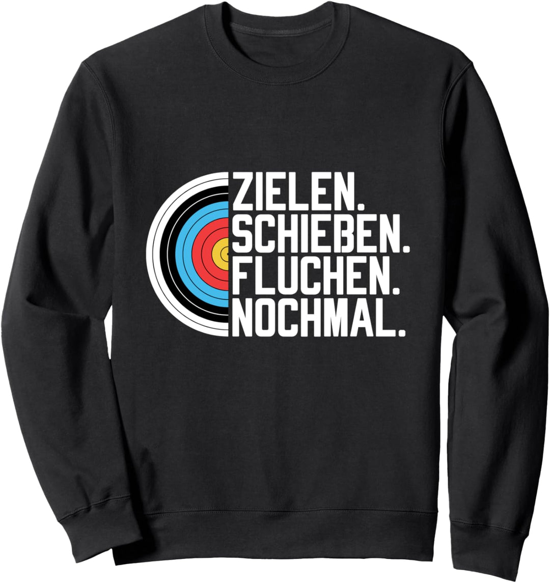 Zielscheibe Bogensport Pfeil und Bogen Bogenschiessen Sweatshirt